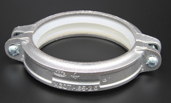 衬塑卡箍60325涂塑管件白硅胶银灰色蓝色白色饮用水