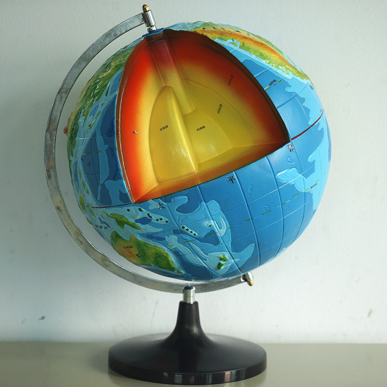 中学自然地理教学时讲授地球内部结构时所使用的直观教具,从而使学生