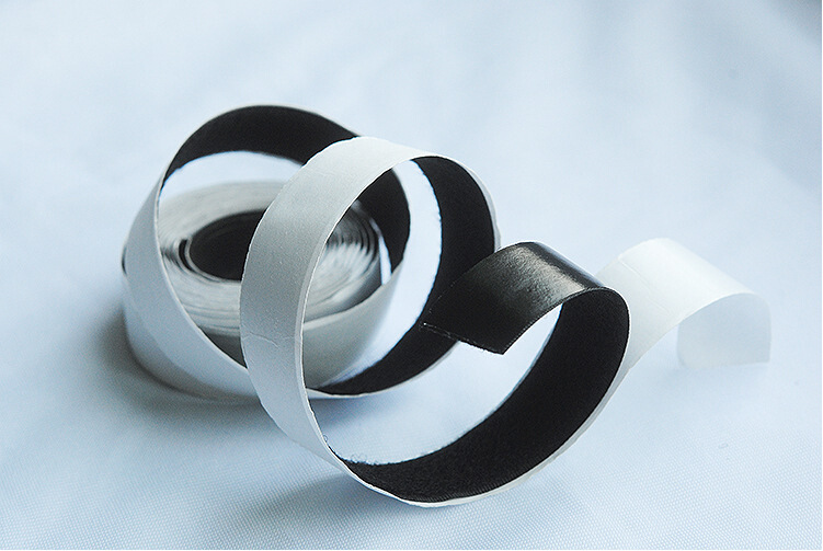 供应黑白色双面胶魔术贴带自粘扣带 背胶尼