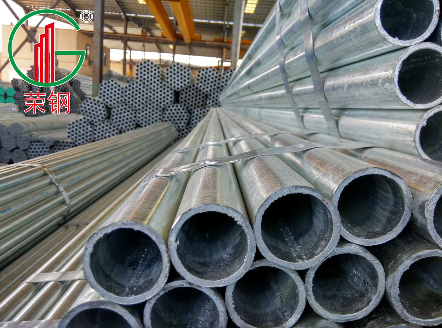 荣钢牌镀锌管 消防专用管 dn32热镀锌钢管上锌300克多用20年