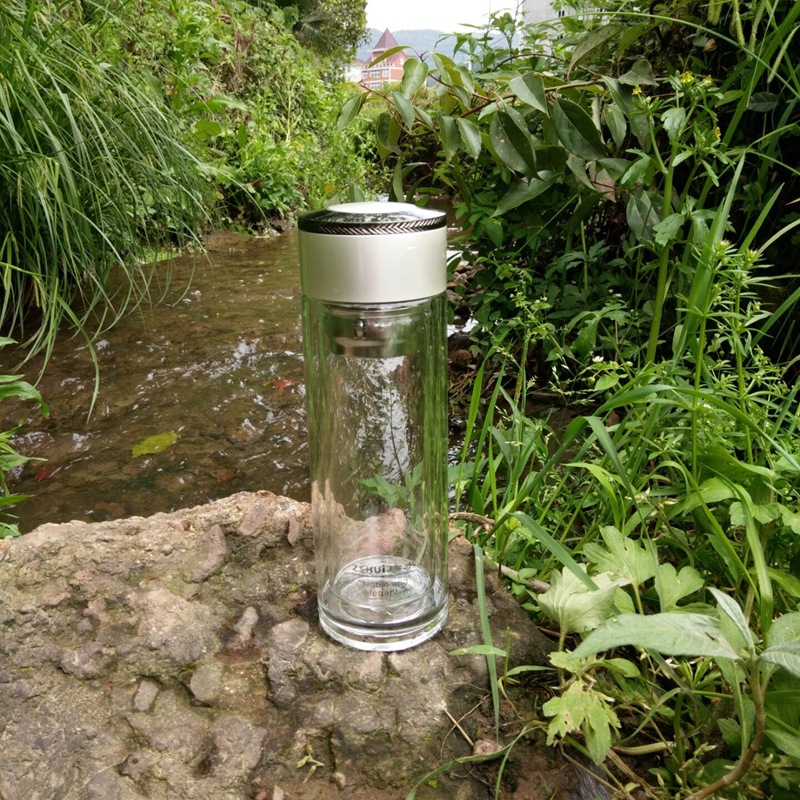 厂家直销珍水高档双层透明玻璃杯 高硼硅水