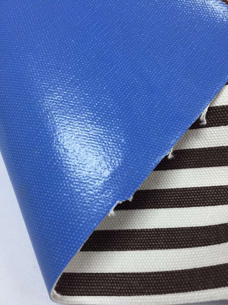 16安条子有色pvc面料加工数码印花面料pvc复合面料化妆包手袋布料