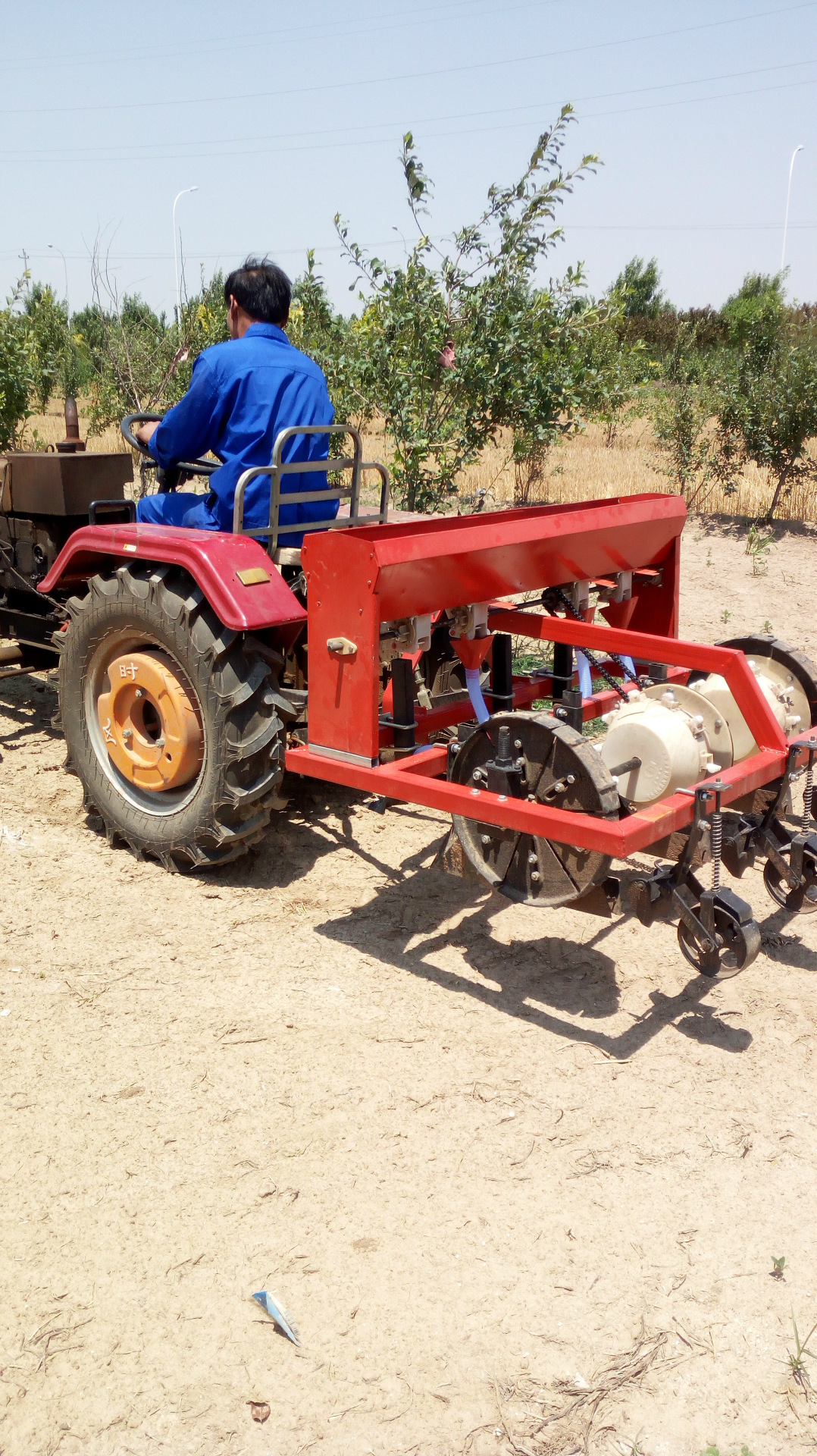 新型油葵播种机油葵覆膜机油葵穴播机视频