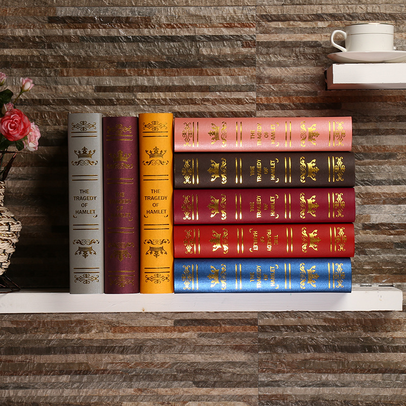 欧式假书装饰书复古仿真书道具书摆件定制客厅办公室模型书壳直销