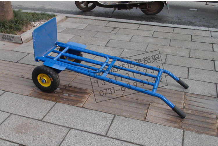 加厚小型推货理货拖车老虎车两轮手搬车货车折叠手拉运货车