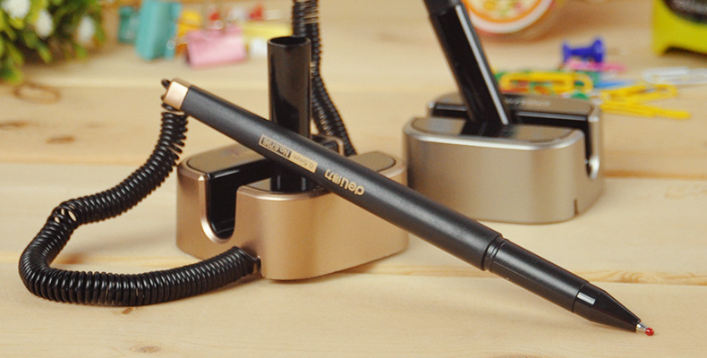 5mm桌面商务办公笔 中性台笔 柜台服务签字笔