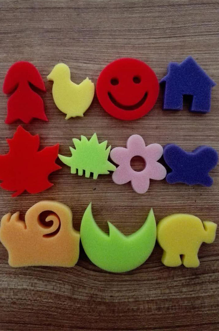 厂家直销创意儿童diy海绵印章 批发新款早教工具海绵印章