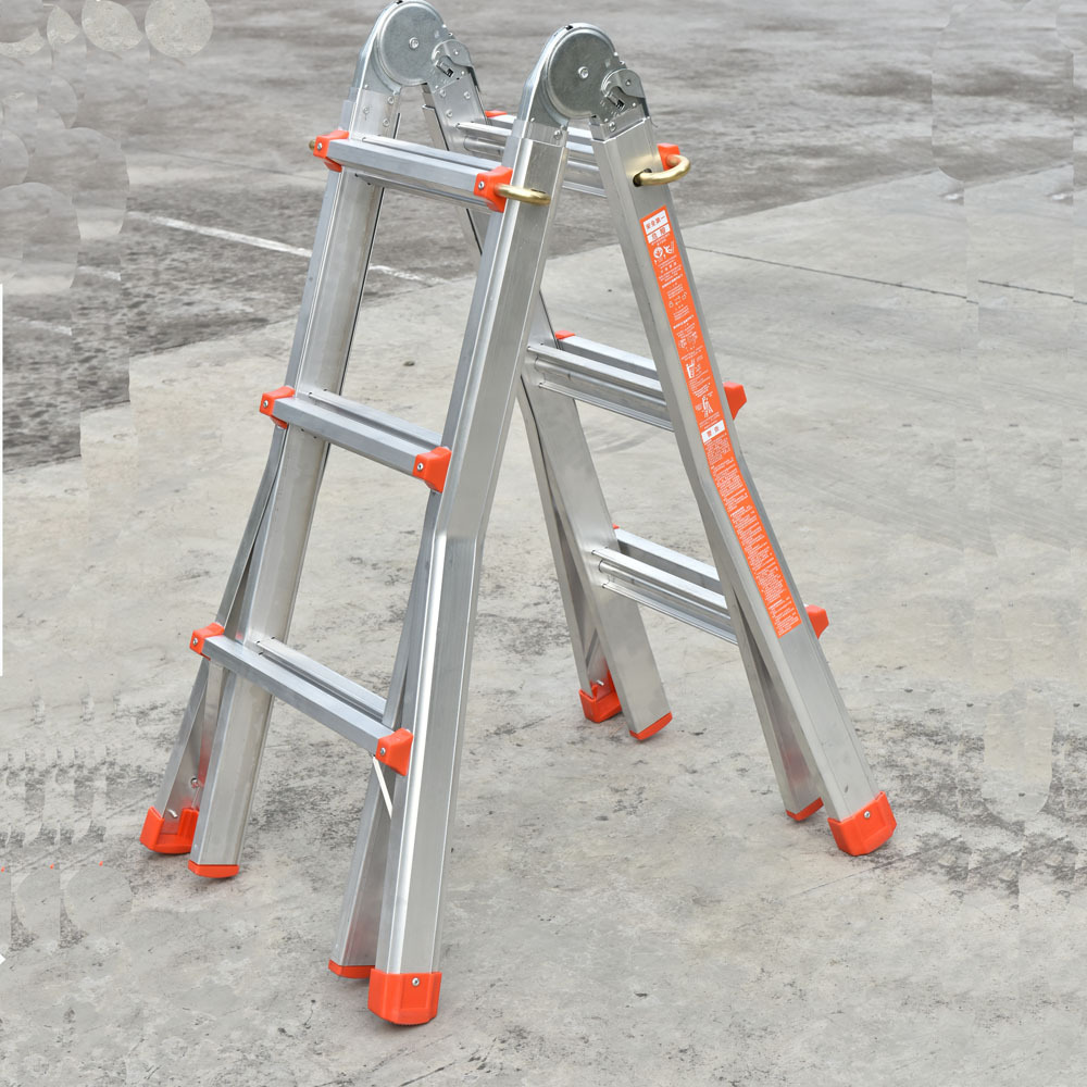 供应铝合金小巨人伸缩梯工程梯人字伸缩梯铝梯救援梯giant ladder