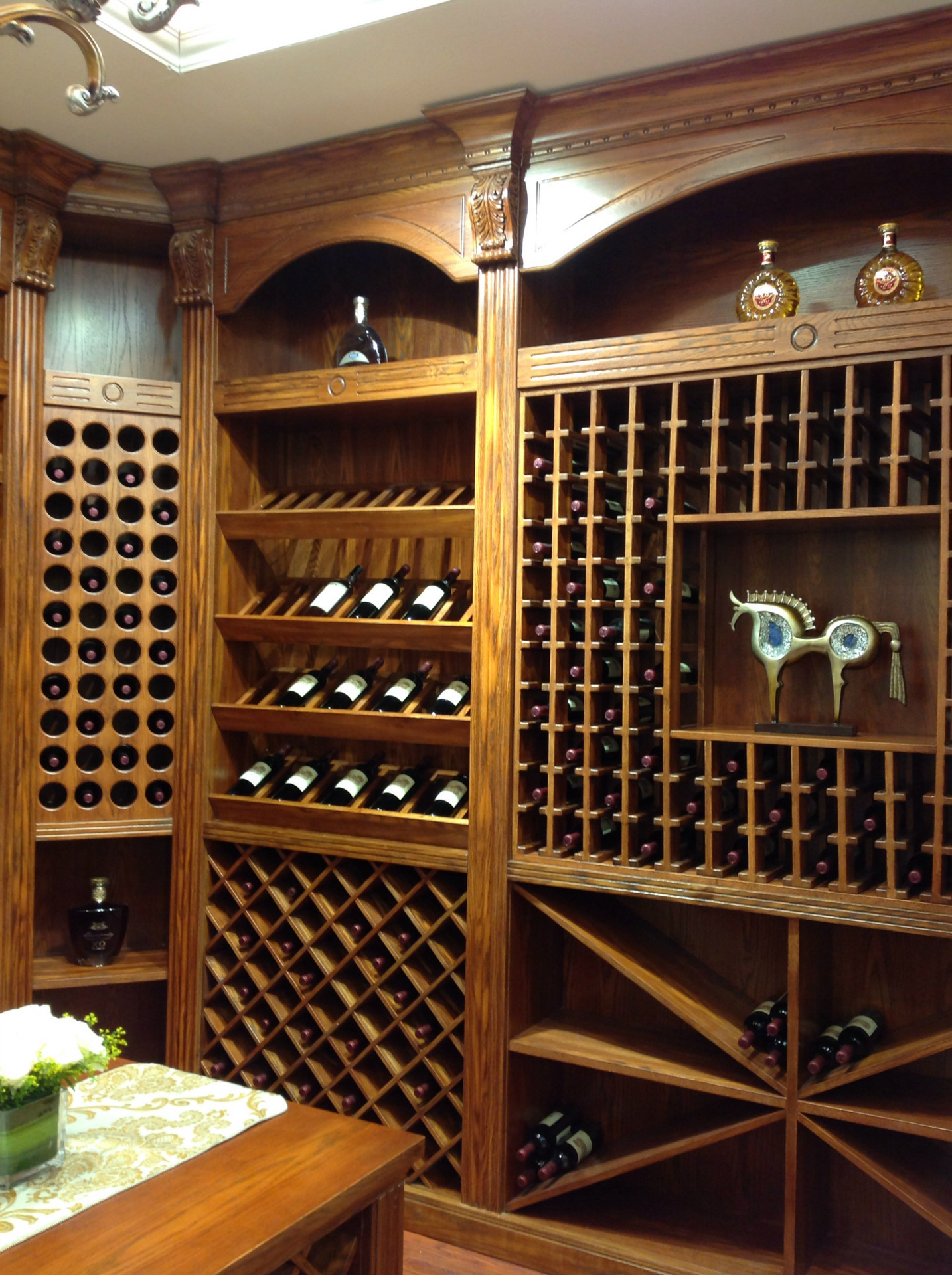横岗坪山 实木恒温酒柜 制作树脂红酒架 双门餐边柜