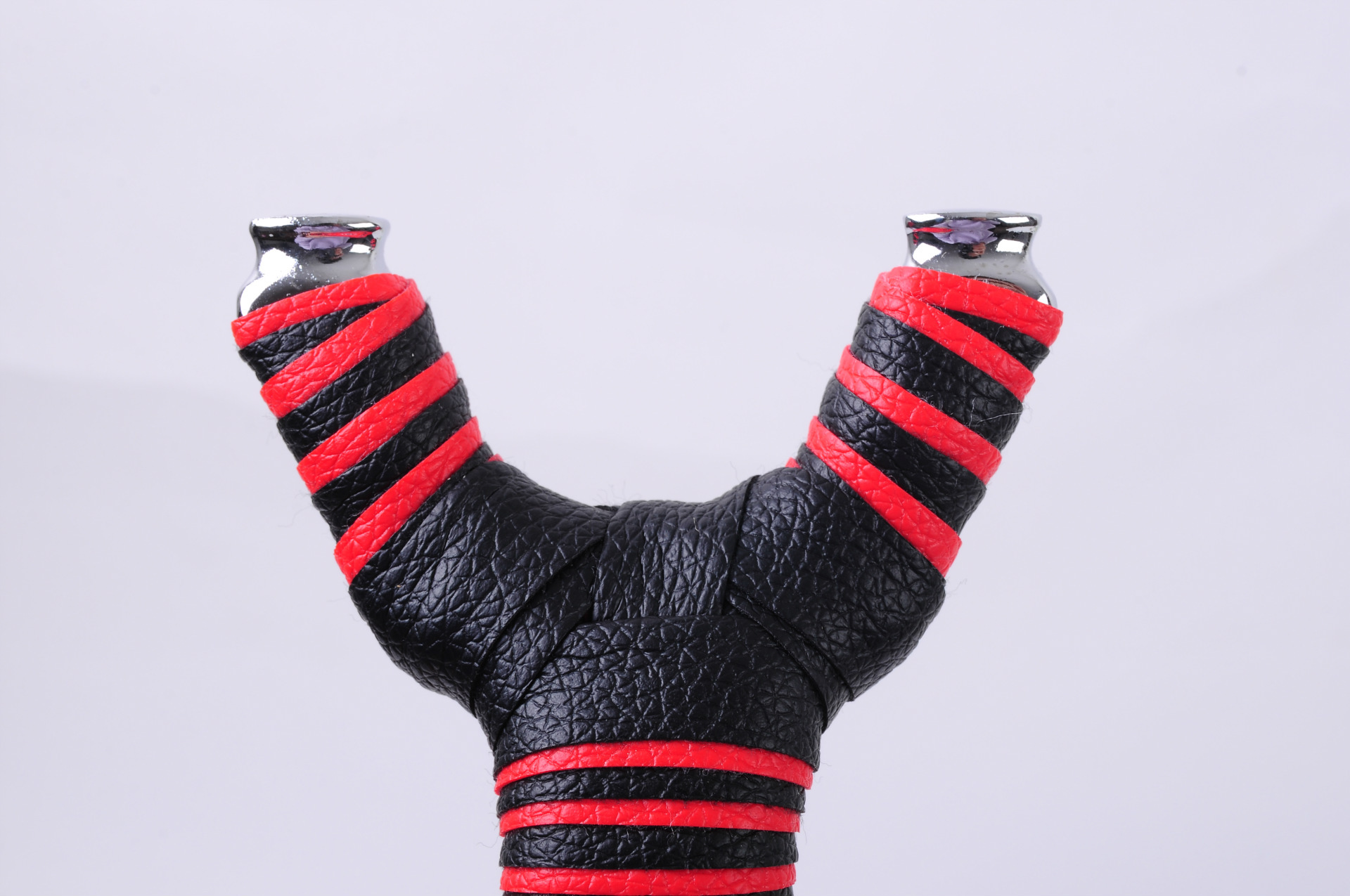 富沥舒短拉弓 龅牙合金亮面扁皮筋弹弓 弓身手工缠吸汗带现货