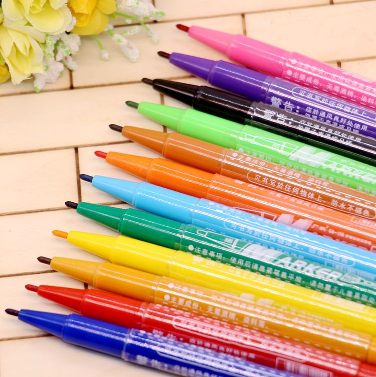 颜色12色一排装相关分类笔配件粉笔钢笔记号笔毛笔铅笔签字笔荧光笔