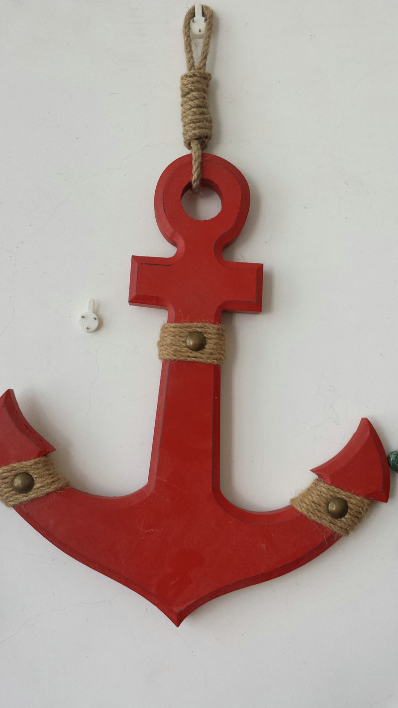 地中海33公分手工铁锚 海洋风格家居装饰 摄影道具船锚 批发