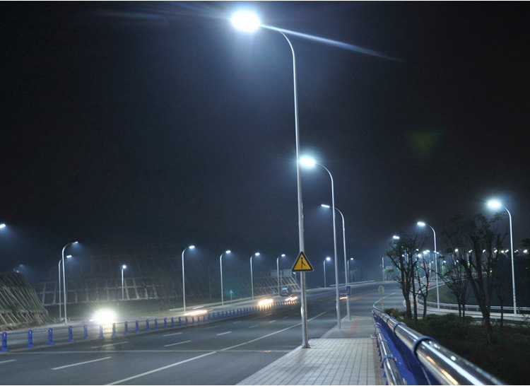 led网拍路灯头道路灯路灯杆双头集成路灯100w宝剑牙刷金豆路灯