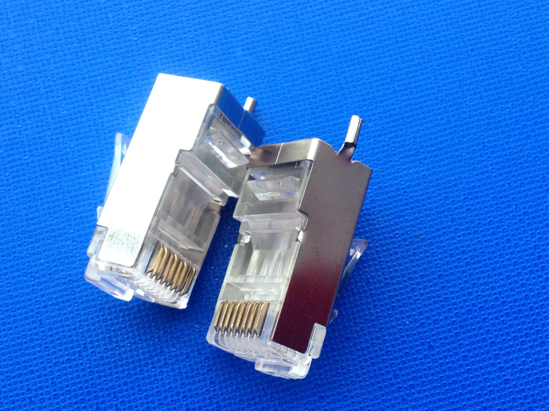 方贝厂家供应屏蔽水晶头 网线连接插头批发 六类接地线屏蔽水晶头