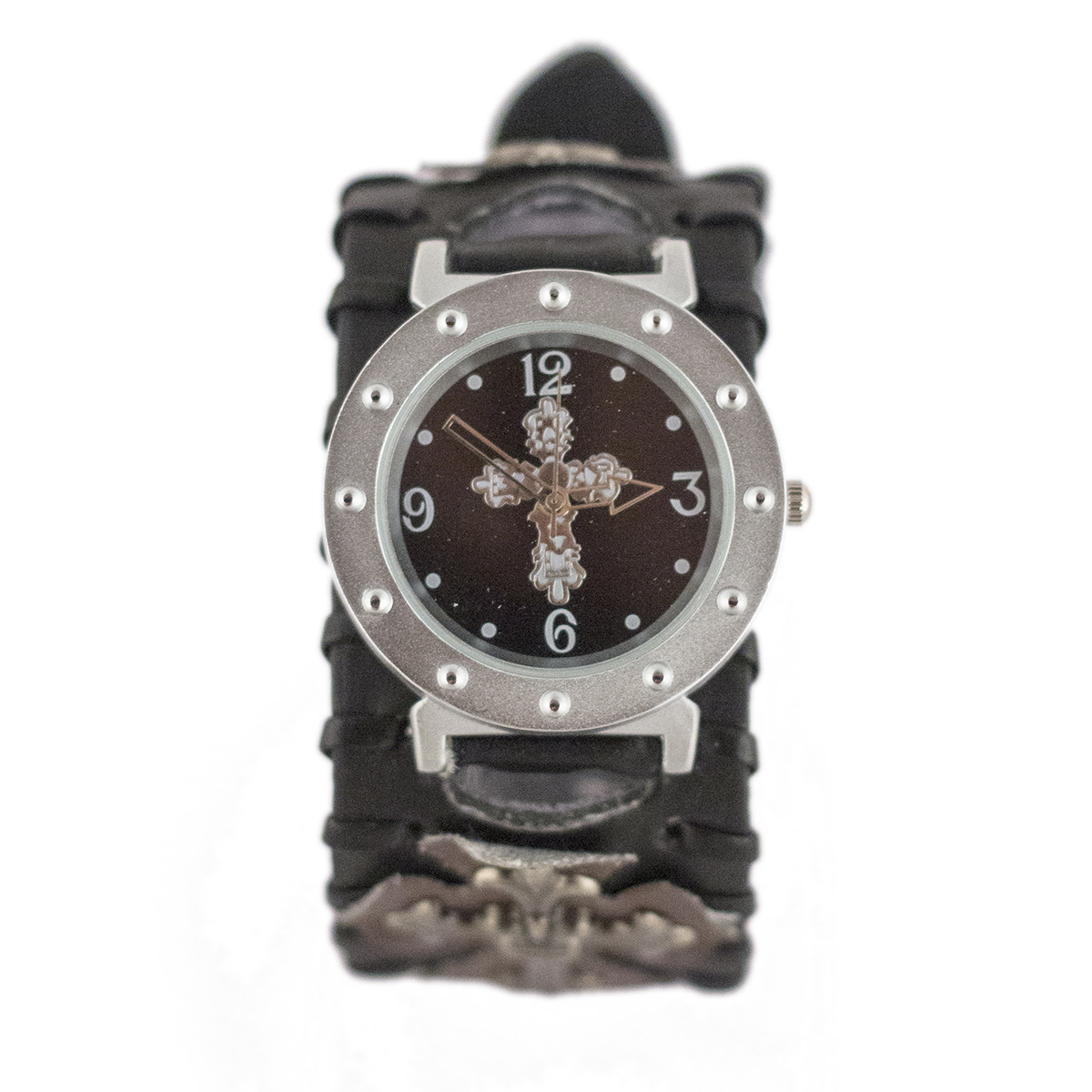 外贸亚马逊朋克十字架手链皮带手表石英手表