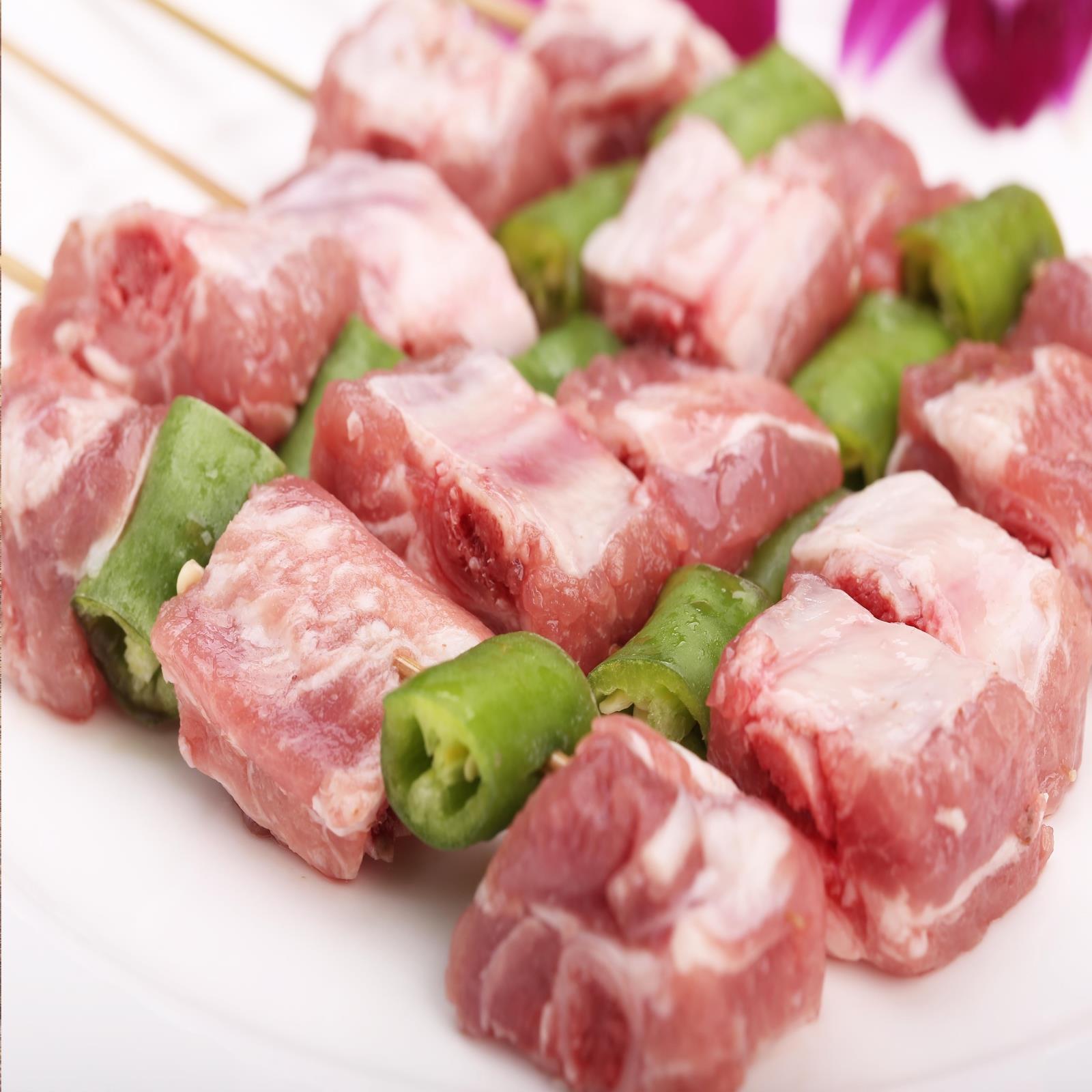 厂家直销批发冷冻产品 青椒排骨串火锅食材 油炸速冻烧烤 猪.