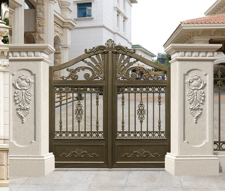 定制别墅庭院精雕铝艺平移大门花园小区防盗