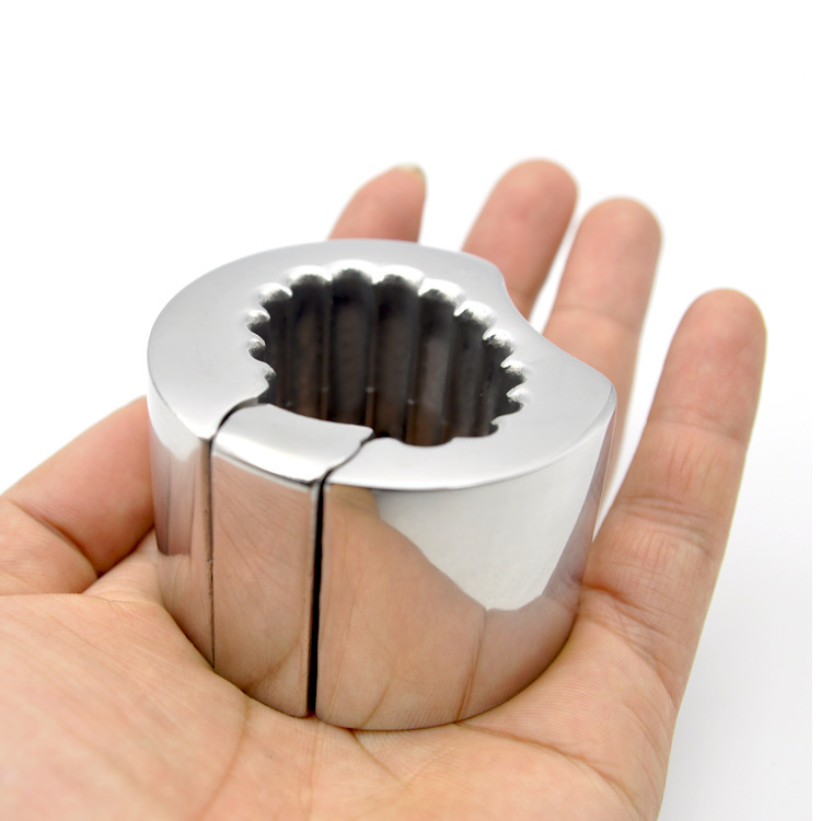 囚鸟正品不锈钢带凹槽椭圆形阴囊吊坠睾丸束缚坠蛋器另类玩具a299