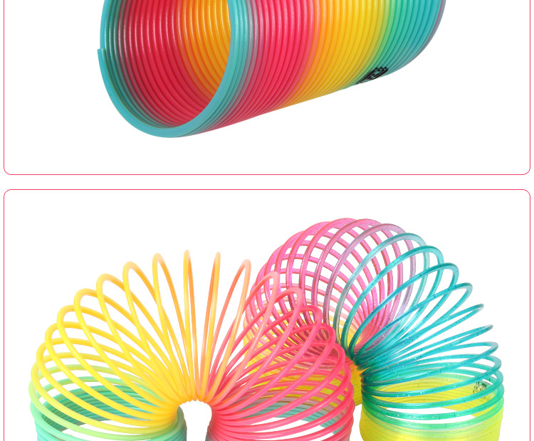 跨境爆款热卖3c认证大号彩虹圈弹力彩虹圈弹簧彩色圈叠叠乐呼拉圈
