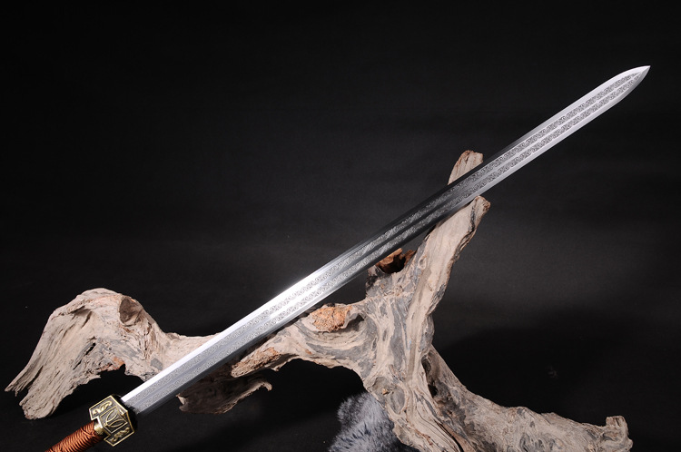 龙泉宝刀剑六面汉剑高锰钢天罡刻纹赤壁剑收藏辟邪送礼汉剑未开刃