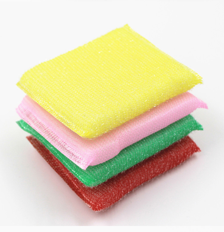 4片装 家居日用洗碗巾刷洗百洁布洗锅海绵布去油污渍