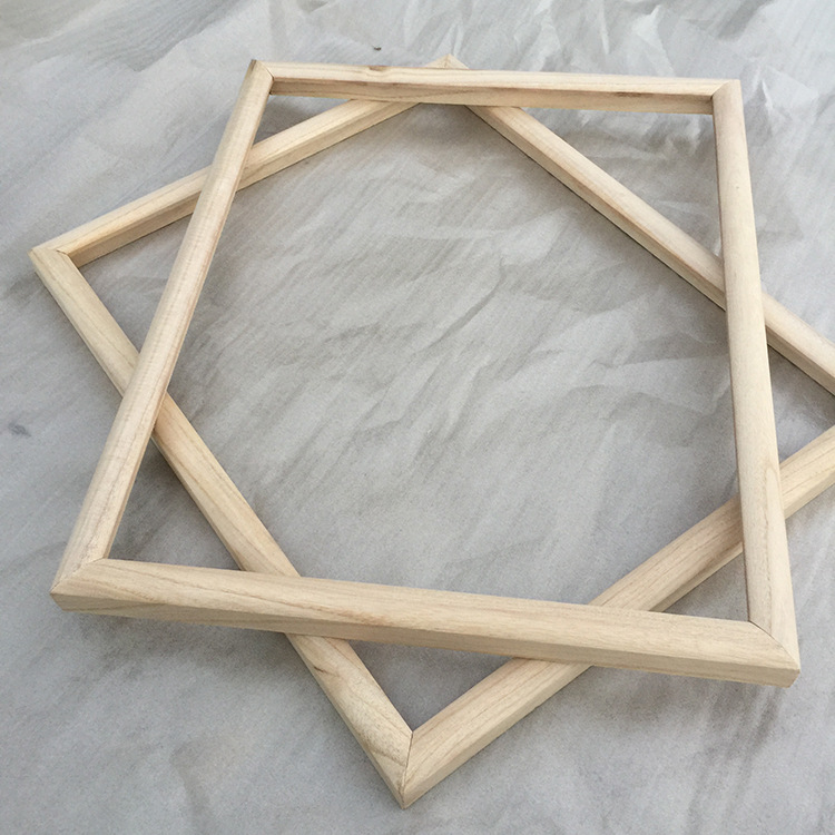 厂家直销桐木实木线条画框条圆弧木条画框条实木线条松木