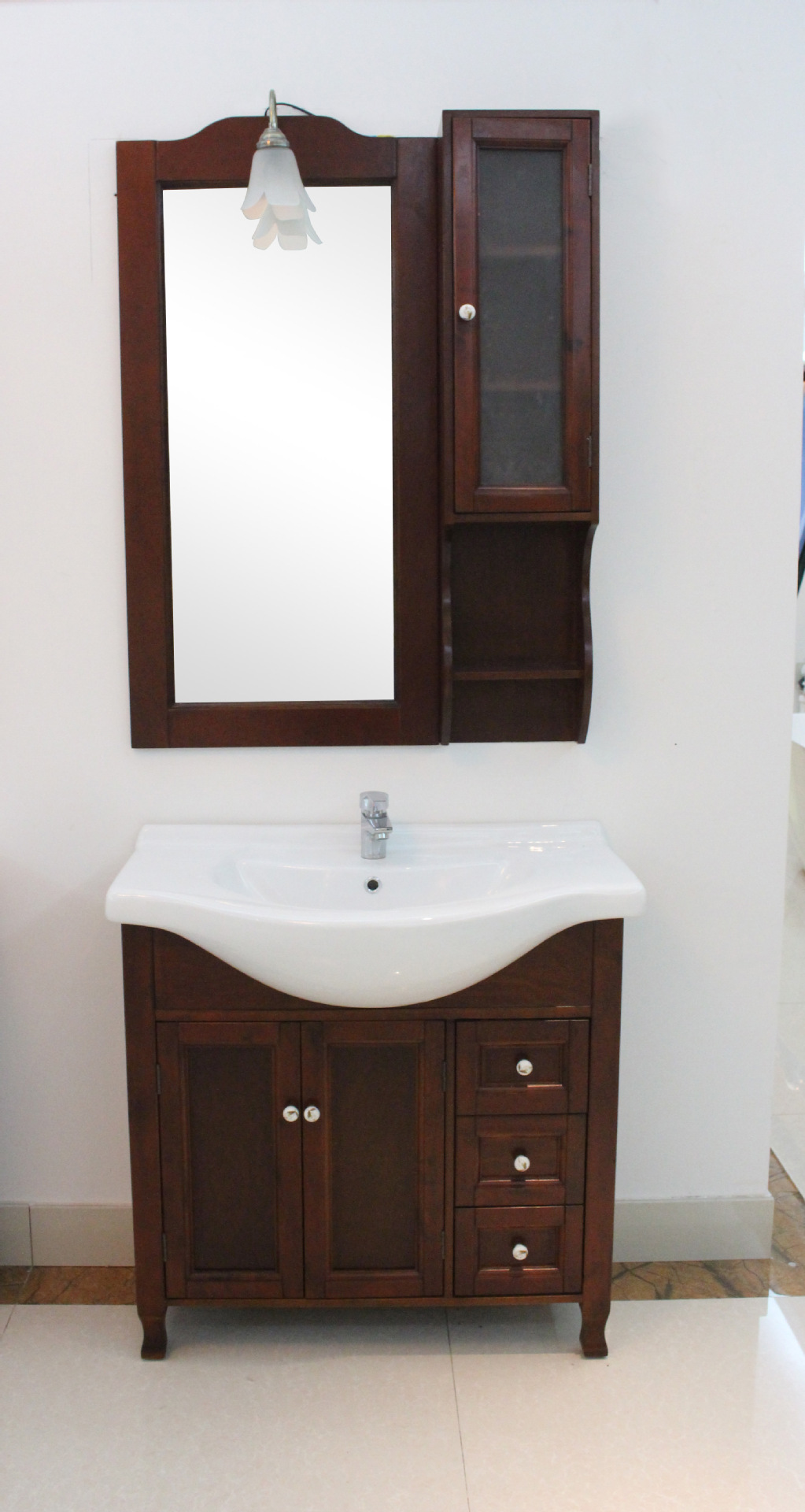 生产厂家现代小户型浴室柜洗脸盆组合简约型-卫浴家具