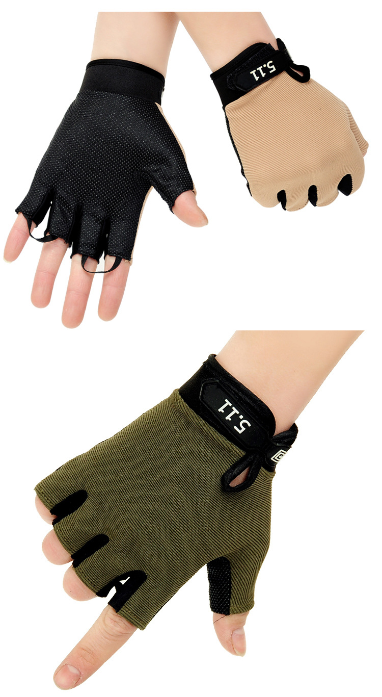 男士511春夏薄防滑防晒半指手套健身秋冬男战术运动户外骑行开车