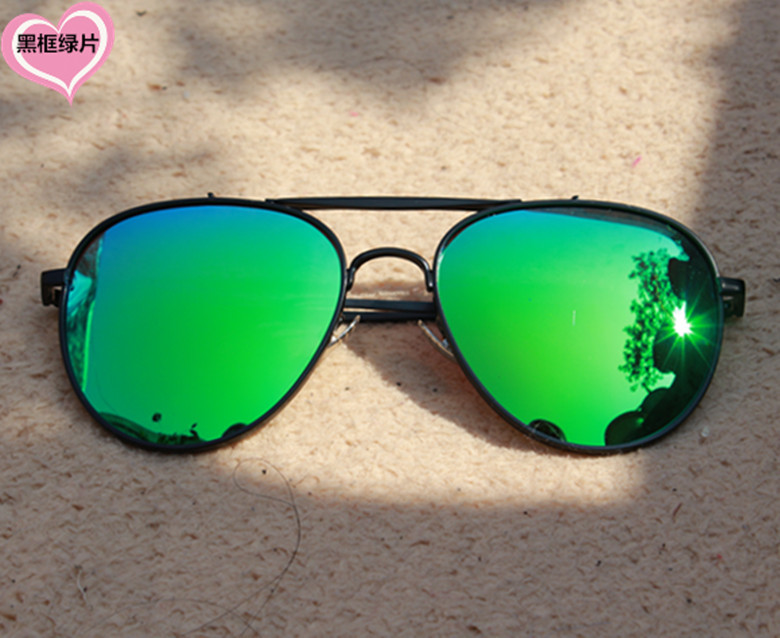 新款v牌范冰冰郑恺李小璐同款偏光太阳镜复古潮大框金属双梁墨镜-眼镜