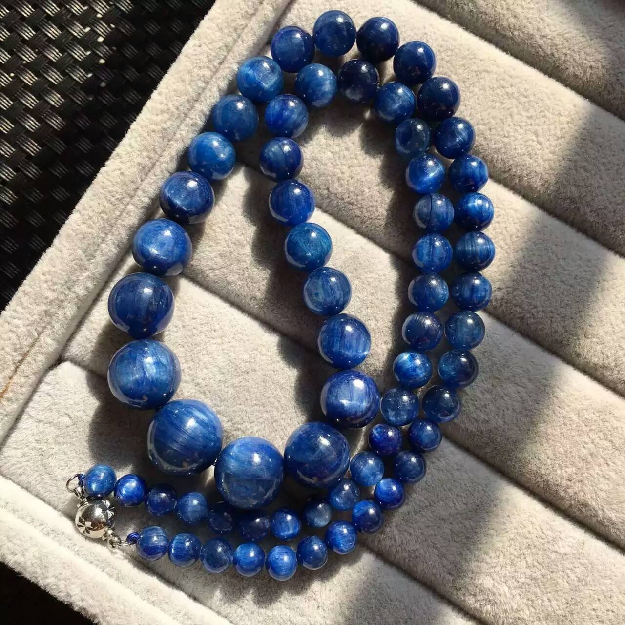 天然大颗蓝晶塔链