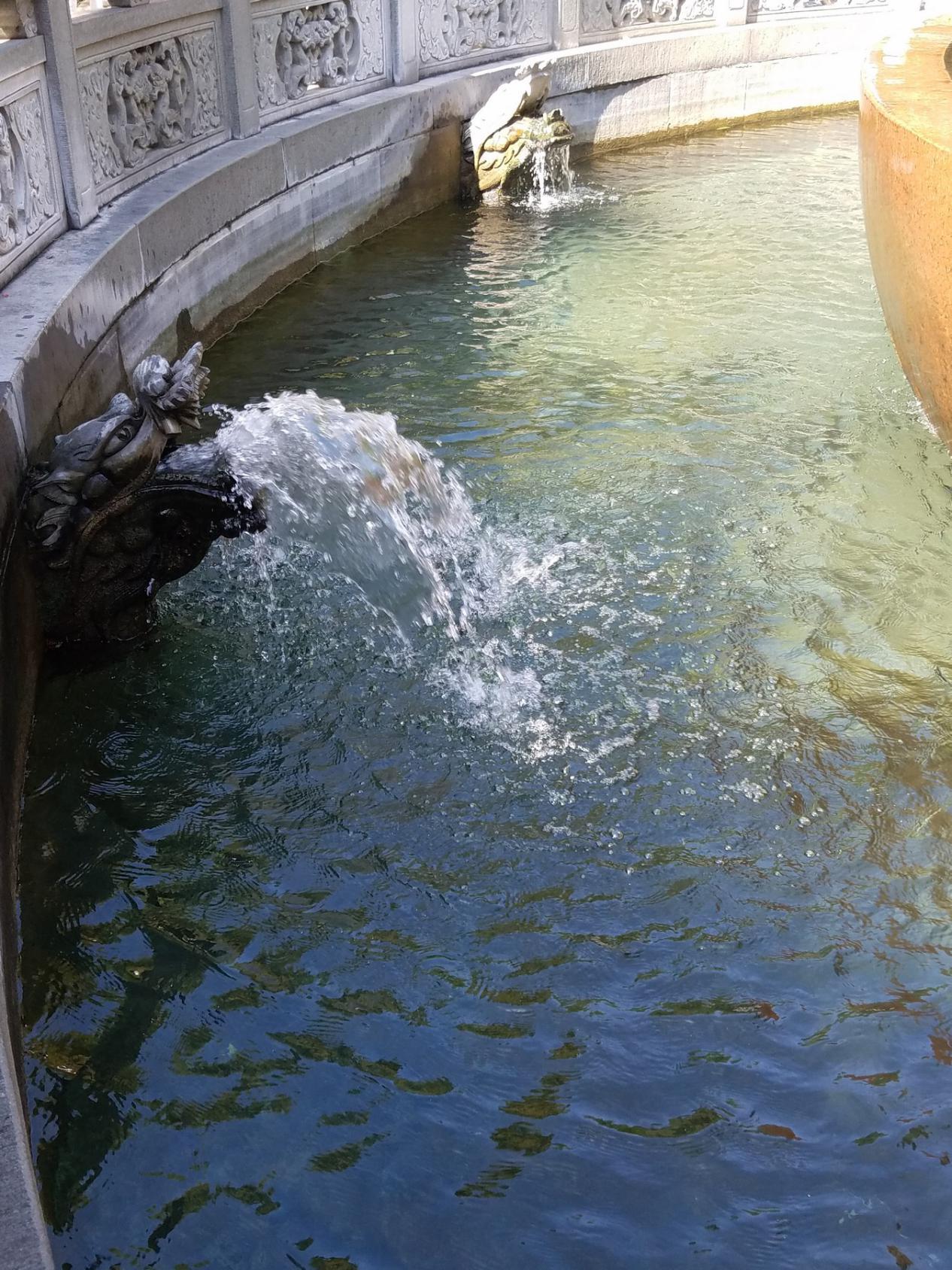 旁边树立趵突泉的石碑.