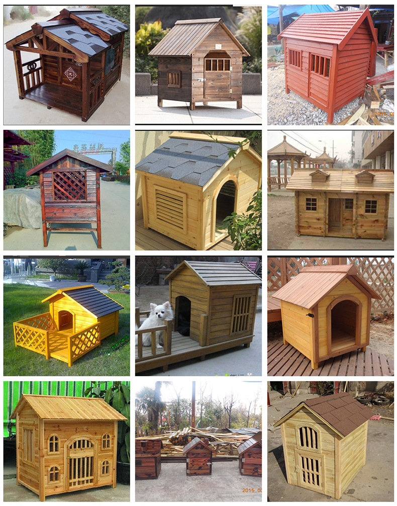 厂家定制防腐木狗窝木质狗窝宠物木屋宠物屋防雨防嗮多款可定