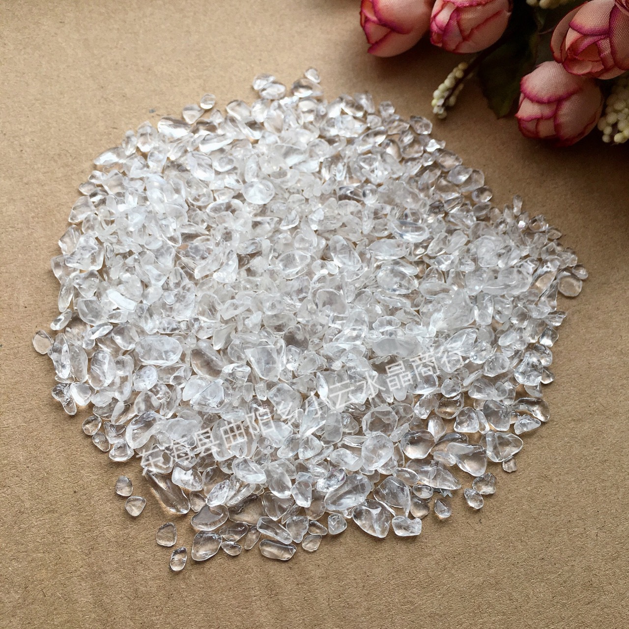 aa级天然白水晶碎石4-6mm 水晶消磁摆件供佛厂家直销批发100克/包
