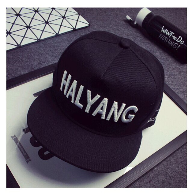 宋智孝 gary 狗哥同款 halyang刺绣平檐棒球帽子嘻哈帽韩版潮款