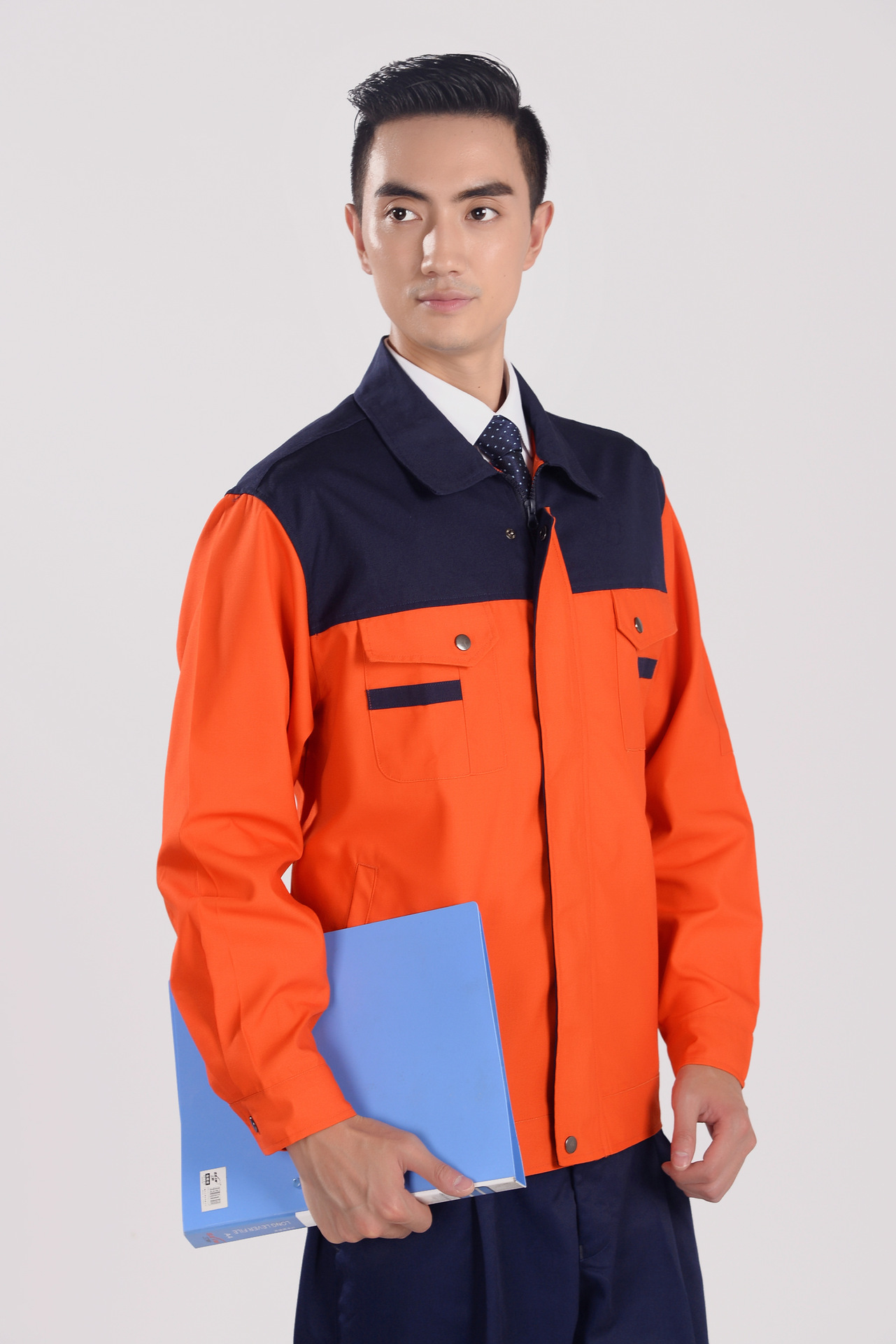 定做工作服 订做工衣 厂服 春夏长袖工装员工工衣 定制新款劳保服