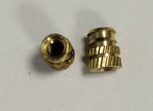 铜螺母厂家直销无铅美规英制注塑滚花RoHS嵌件　纯铜铜螺母