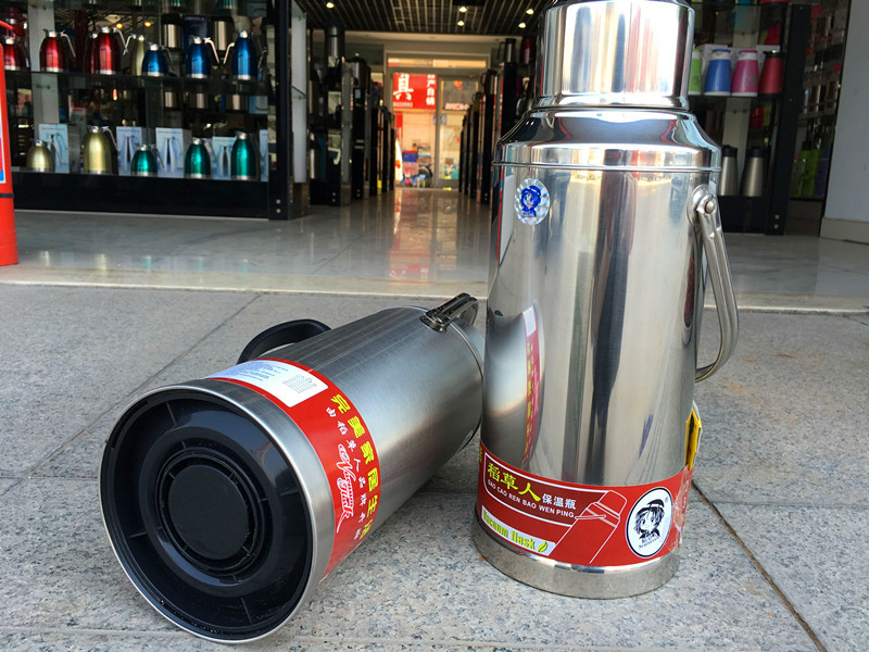 稻草人8磅全钢无磁无缝保温瓶大容量家用餐饮用暖壶保温杯壶2388