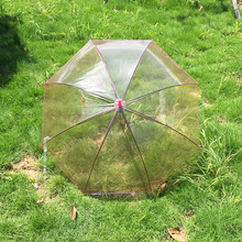 批发透明雨伞彩色长柄伞儿童表演伞广告伞定 做印刷LOGO韩国塑料