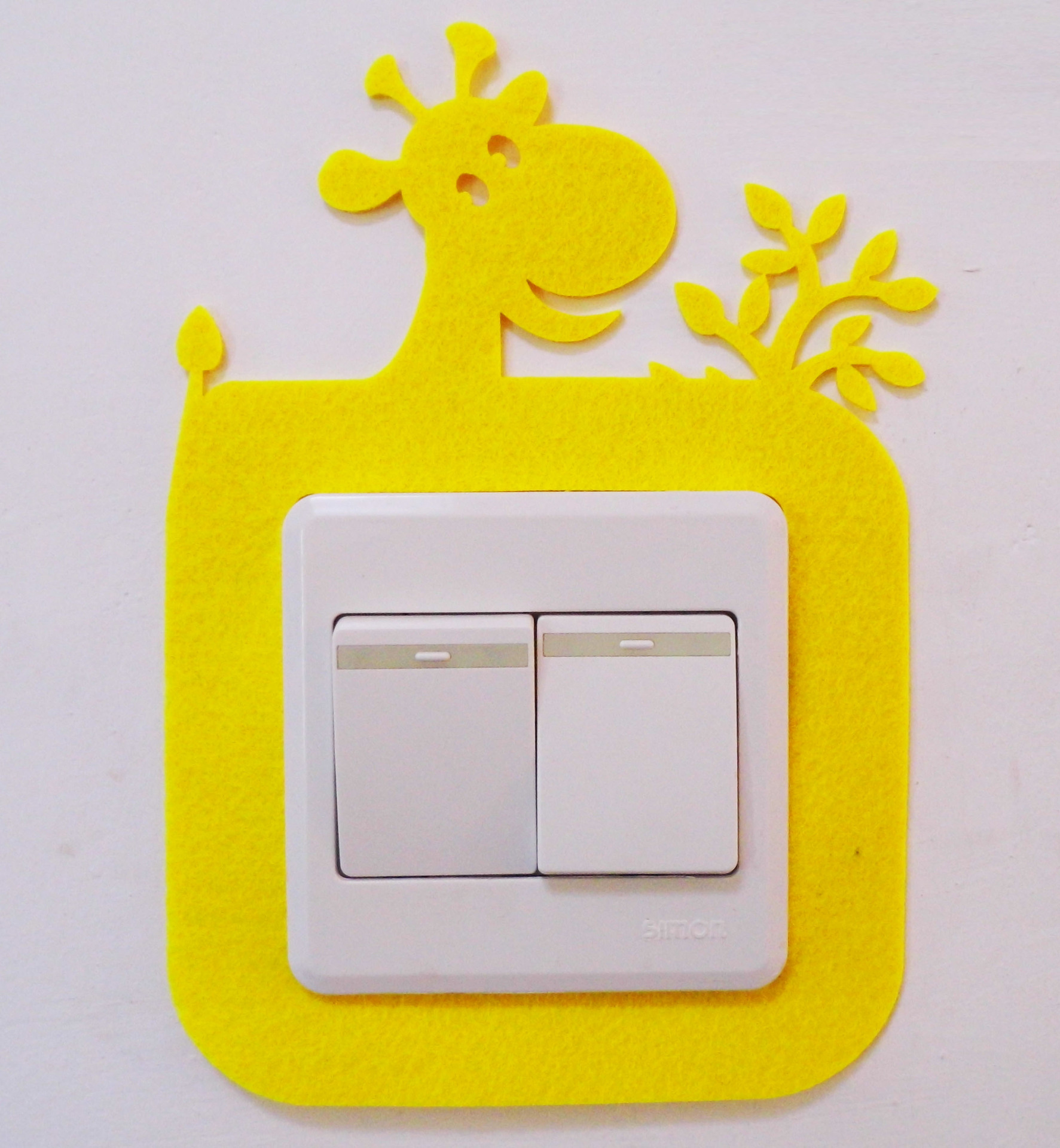 新款长颈鹿开关贴 布艺家居装饰美化开关套 卡通创意定制批发