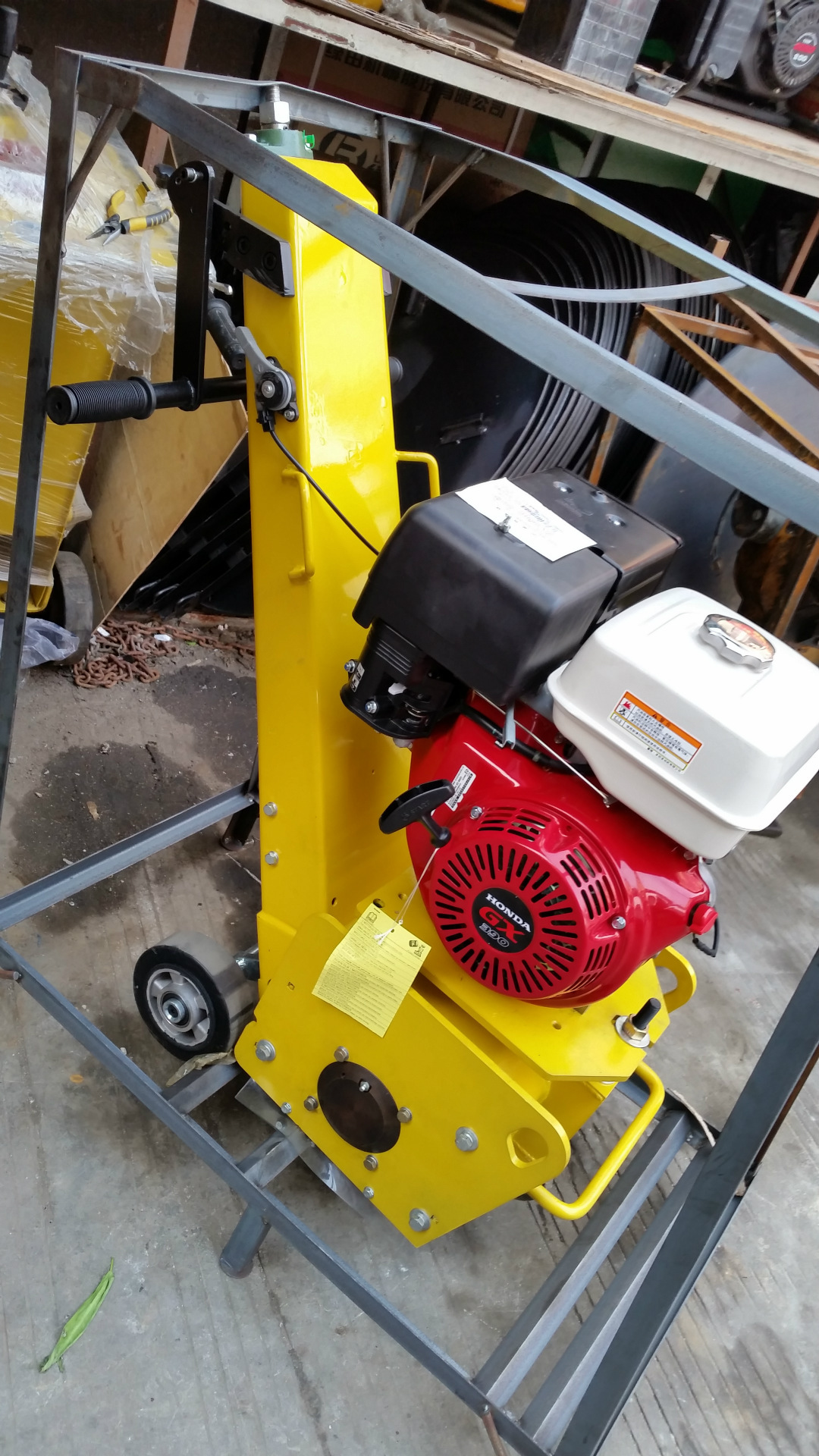 手扶自走式小型汽油动力路面铣刨机 拉毛机