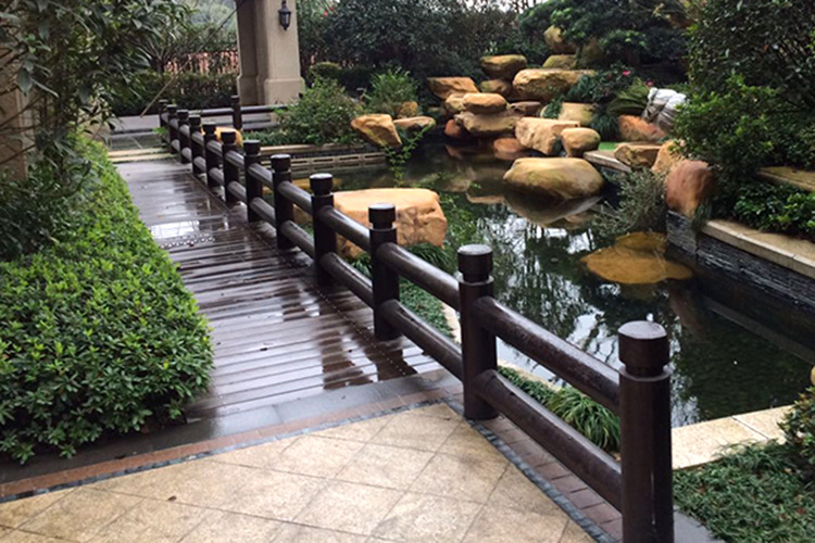 定制木栏桥 户外广场公园小区庭院景观施工 小区庭院景观工程厂家