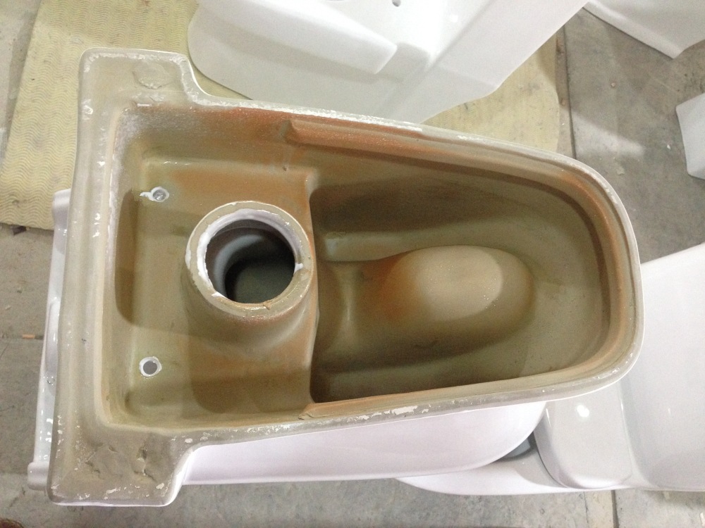 【现货】质量可靠洁具广东冲落式贴牌连体式250坑距墙排式马桶