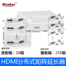 hdmi矩阵分配器 4进2出带音频分离 HDMI矩阵延长器 四分二 多对多