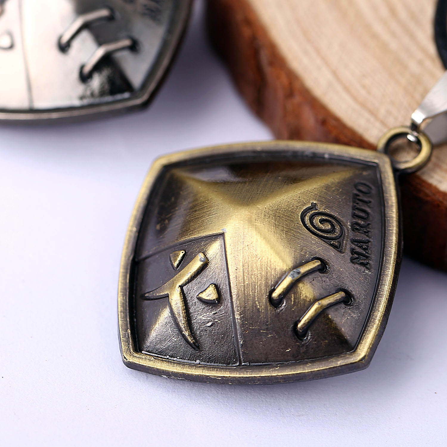 火影忍者 三代目火影斗笠 四方木叶村帽 猿飞日斩 合金项链吊坠