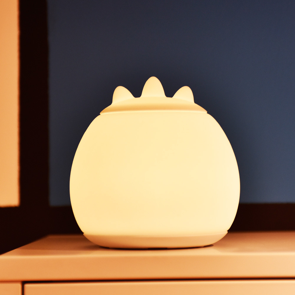 七彩氛围硅胶动物小夜灯 萌宠多变硅胶灯 usb充电解压拍拍床头灯