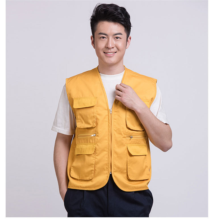 可印字志愿者工作服马甲多口袋定制logo广告衫义工背心多兜户外摄