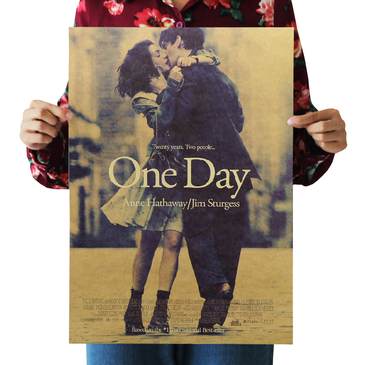 【a013】one day一天怀旧复古牛皮纸海报室内酒吧咖啡馆装饰画