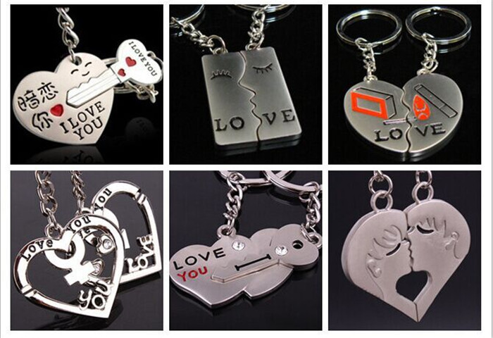 厂家直销鼠标键盘情侣钥匙扣个性锌合金钥匙扣开业促销礼品批发