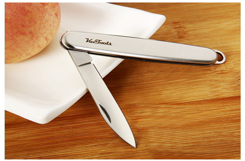 折叠水果刀 小号不锈钢折刀 直型刀 户外钥匙刀 削皮刀 厂家批发