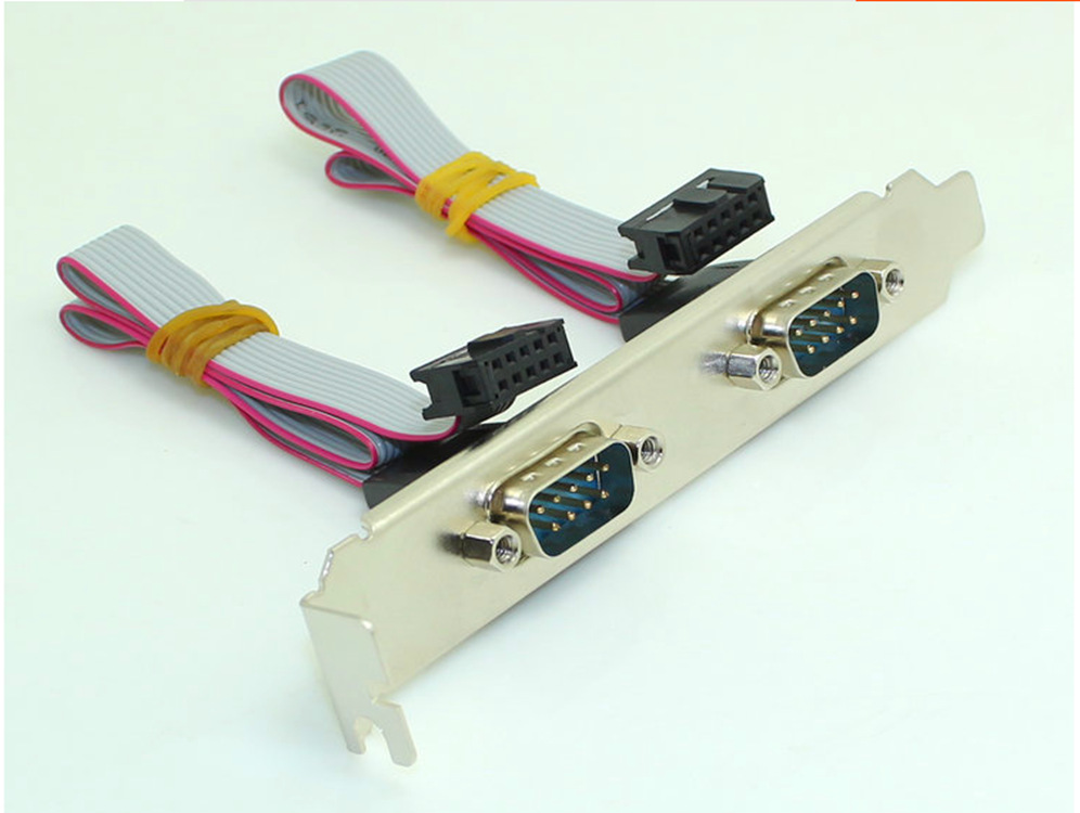 双串口挡板线 主板串口线 9针 db9扩展线 com口线 双串口 rs232线